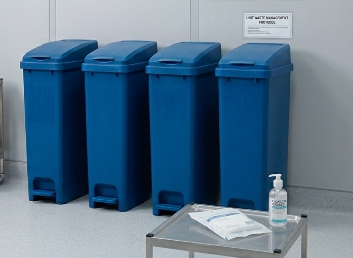 BLUE SANITARY BINS